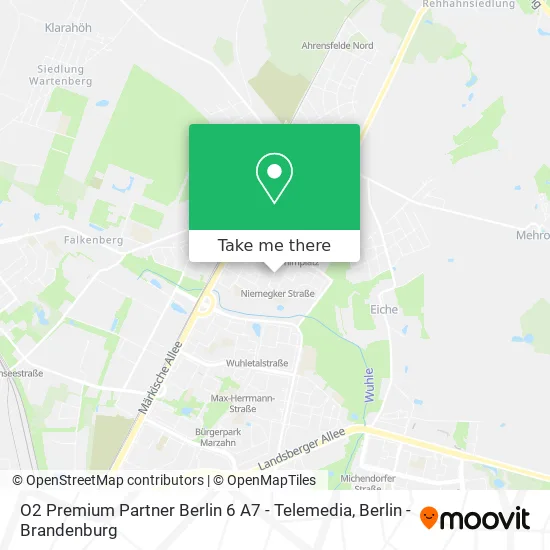 O2 Premium Partner Berlin 6 A7 - Telemedia map