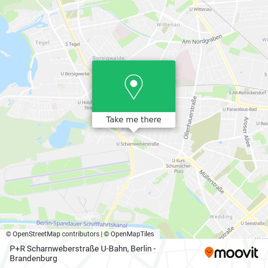P+R Scharnweberstraße U-Bahn map