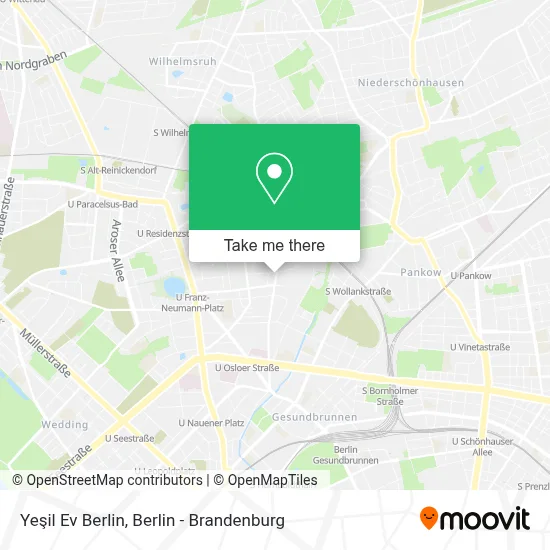 Yeşil Ev Berlin map