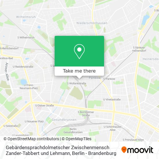 Gebärdensprachdolmetscher Zwischenmensch Zander-Tabbert und Lehmann map