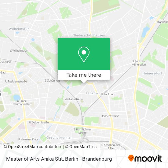 Master of Arts Anika Stit map