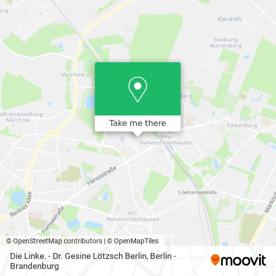 Die Linke. - Dr. Gesine Lötzsch Berlin map