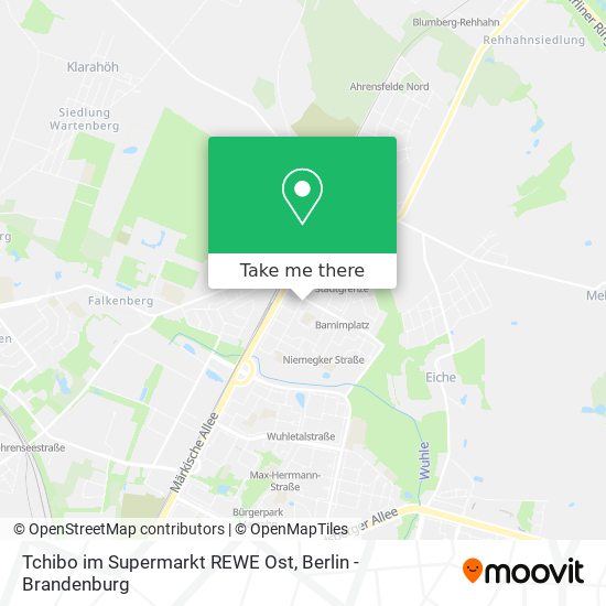 Tchibo im Supermarkt REWE Ost map