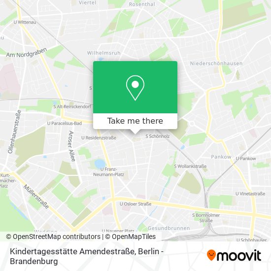 Карта Kindertagesstätte Amendestraße