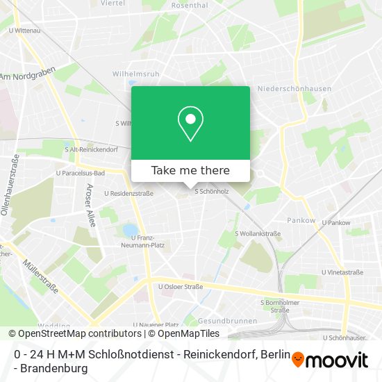0 - 24 H M+M Schloßnotdienst - Reinickendorf map