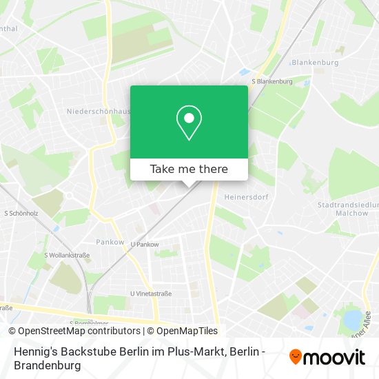 Hennig's Backstube Berlin im Plus-Markt map