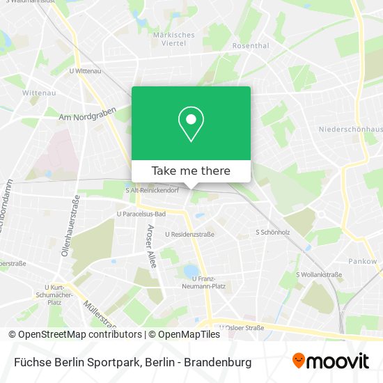 Füchse Berlin Sportpark map