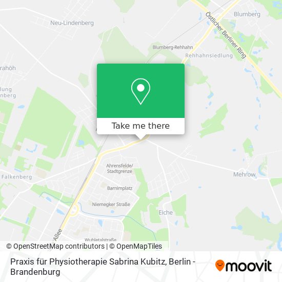 Карта Praxis für Physiotherapie Sabrina Kubitz