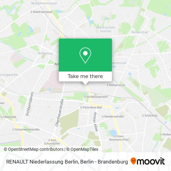 RENAULT Niederlassung Berlin map