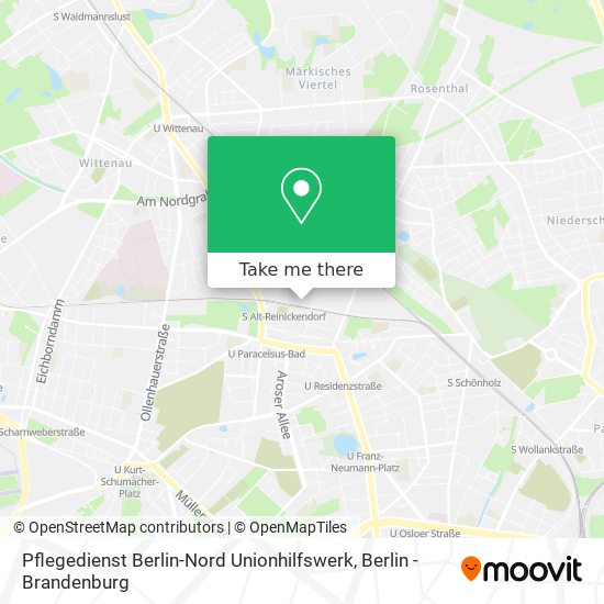 Pflegedienst Berlin-Nord Unionhilfswerk map