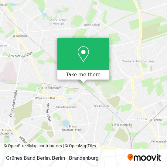 Карта Grünes Band Berlin