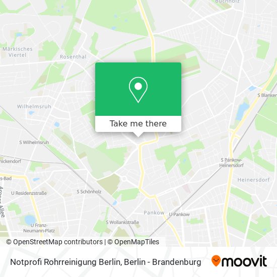 Карта Notprofi Rohrreinigung Berlin