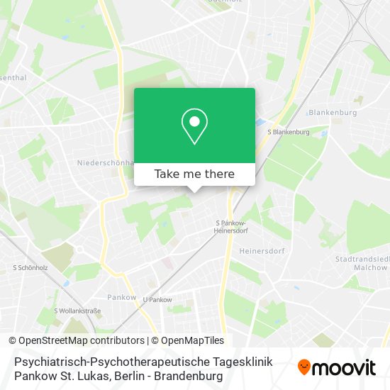 Карта Psychiatrisch-Psychotherapeutische Tagesklinik Pankow St. Lukas