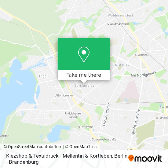 Kiezshop & Textildruck - Mellentin & Kortleben map