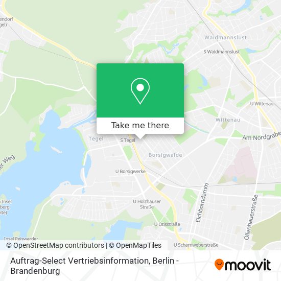 Карта Auftrag-Select Vertriebsinformation