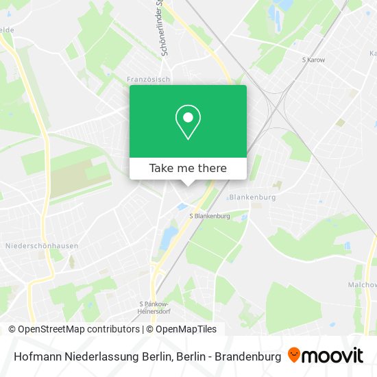Карта Hofmann Niederlassung Berlin