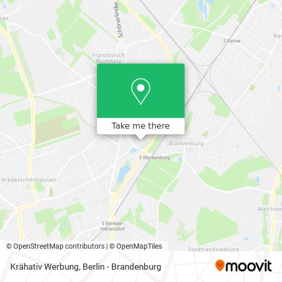 Krähativ Werbung map