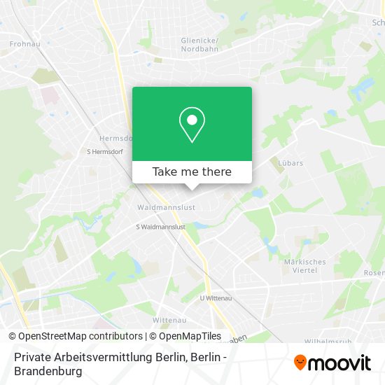 Private Arbeitsvermittlung Berlin map