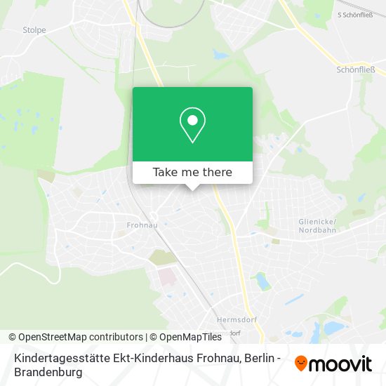 Карта Kindertagesstätte Ekt-Kinderhaus Frohnau