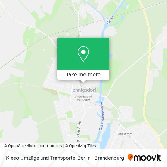Карта Kleeo Umzüge und Transporte