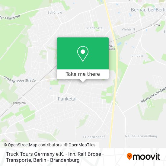Truck Tours Germany e.K. - Inh. Ralf Brose - Transporte map
