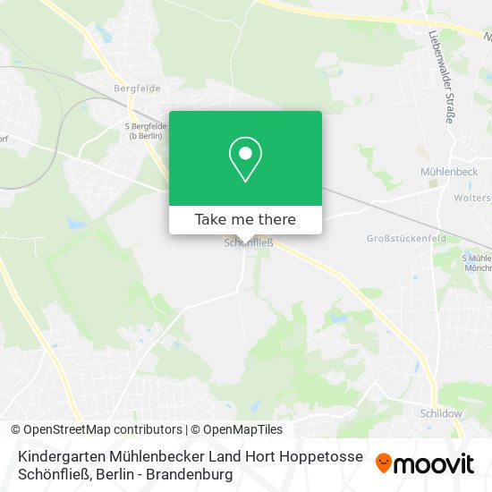 Kindergarten Mühlenbecker Land Hort Hoppetosse Schönfließ map