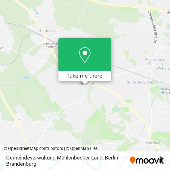 Gemeindeverwaltung Mühlenbecker Land map