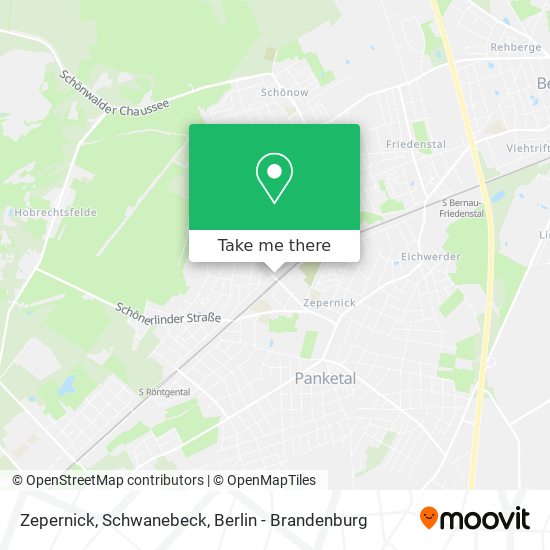Zepernick, Schwanebeck map