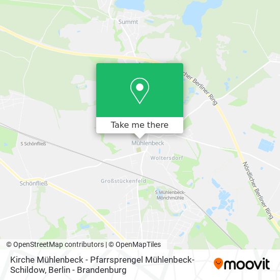Kirche Mühlenbeck - Pfarrsprengel Mühlenbeck-Schildow map