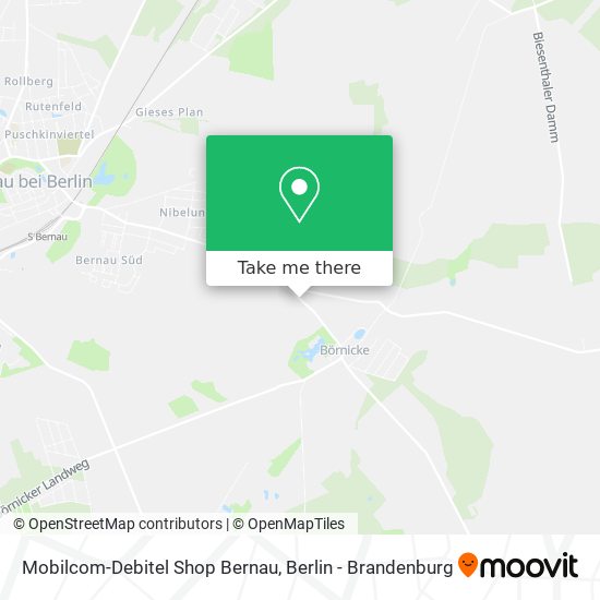 Карта Mobilcom-Debitel Shop Bernau