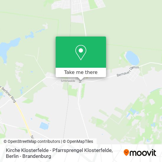 Kirche Klosterfelde - Pfarrsprengel Klosterfelde map