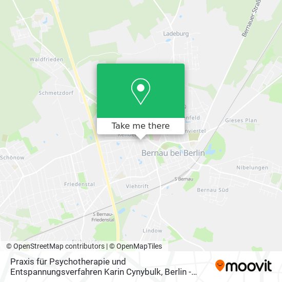 Praxis für Psychotherapie und Entspannungsverfahren Karin Cynybulk map