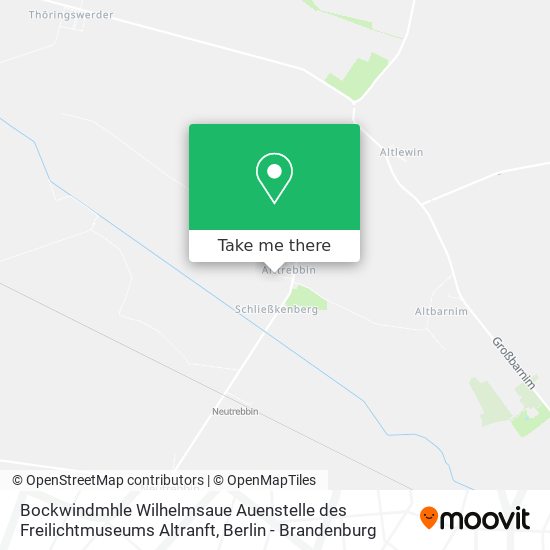 Bockwindmhle Wilhelmsaue Auenstelle des Freilichtmuseums Altranft map