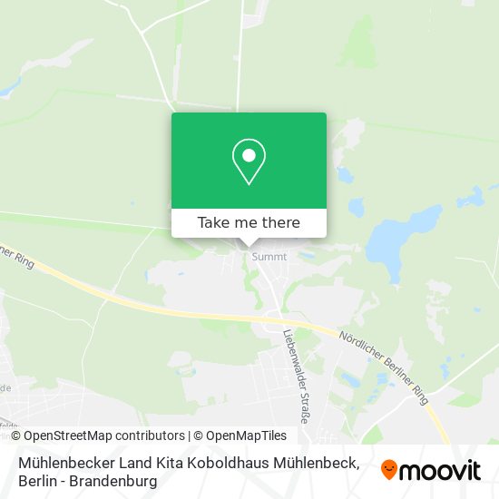 Карта Mühlenbecker Land Kita Koboldhaus Mühlenbeck