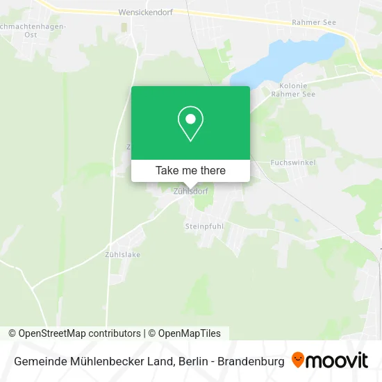 Карта Gemeinde Mühlenbecker Land