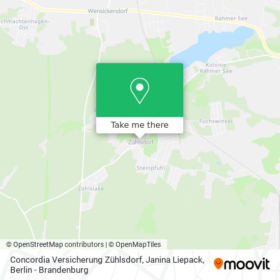 Concordia Versicherung Zühlsdorf, Janina Liepack map