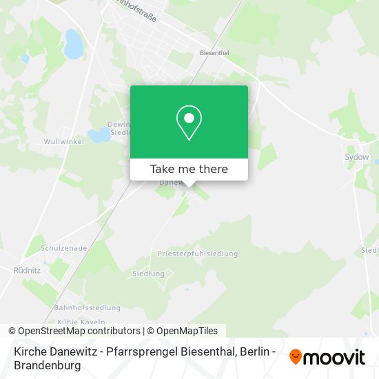 Kirche Danewitz - Pfarrsprengel Biesenthal map