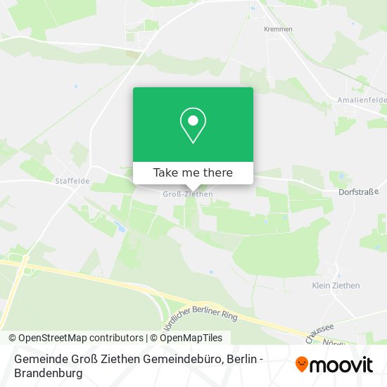Gemeinde Groß Ziethen Gemeindebüro map