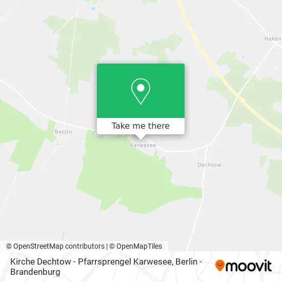 Карта Kirche Dechtow - Pfarrsprengel Karwesee