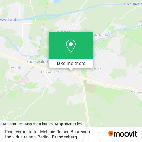 Карта Reiseveranstalter Melanie-Reisen Busreisen Individualreisen