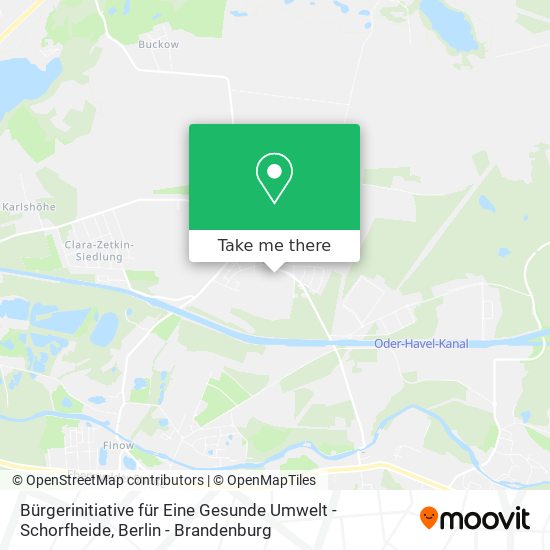 Bürgerinitiative für Eine Gesunde Umwelt - Schorfheide map