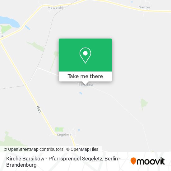 Kirche Barsikow - Pfarrsprengel Segeletz map