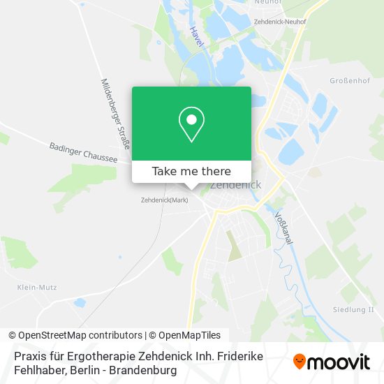 Praxis für Ergotherapie Zehdenick Inh. Friderike Fehlhaber map