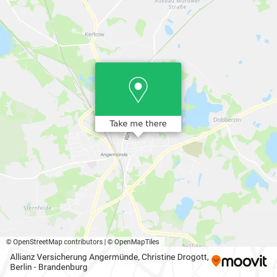 Карта Allianz Versicherung Angermünde, Christine Drogott