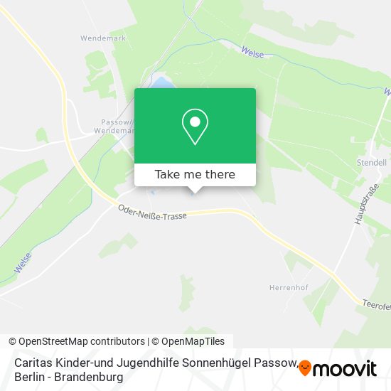 Caritas Kinder-und Jugendhilfe Sonnenhügel Passow map
