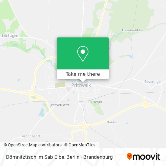 Dömnitztisch im Sab Elbe map