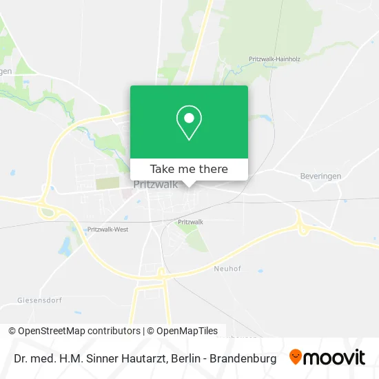 Карта Dr. med. H.M. Sinner Hautarzt