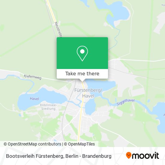 Bootsverleih Fürstenberg map