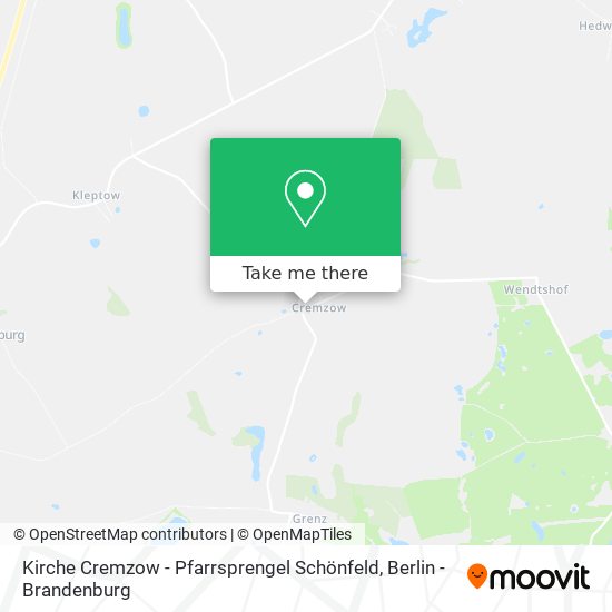 Kirche Cremzow - Pfarrsprengel Schönfeld map