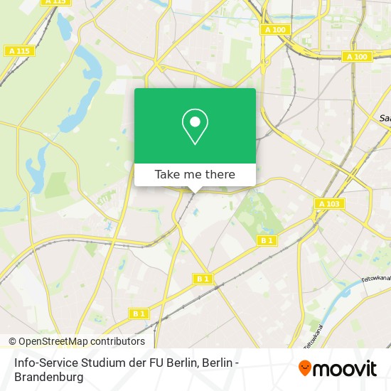 Info-Service Studium der FU Berlin map